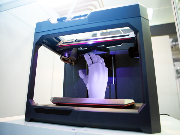 Hand in 3D printer